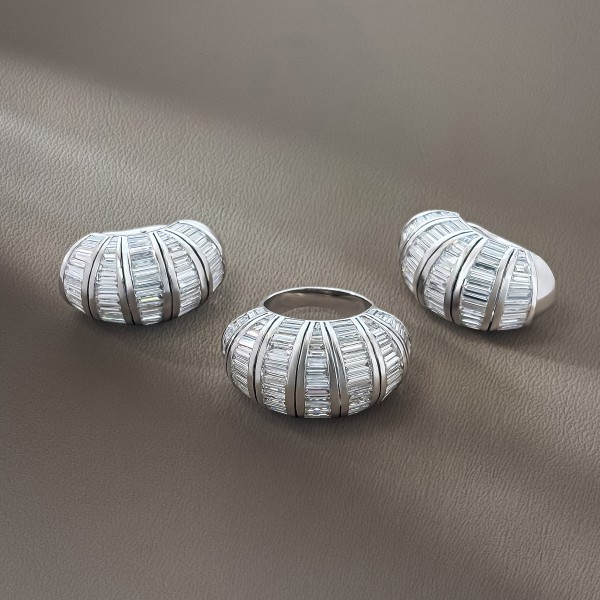 Linear New Set Ring Earring